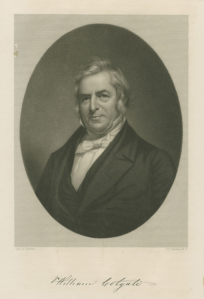 portrait drawing of William Colgate