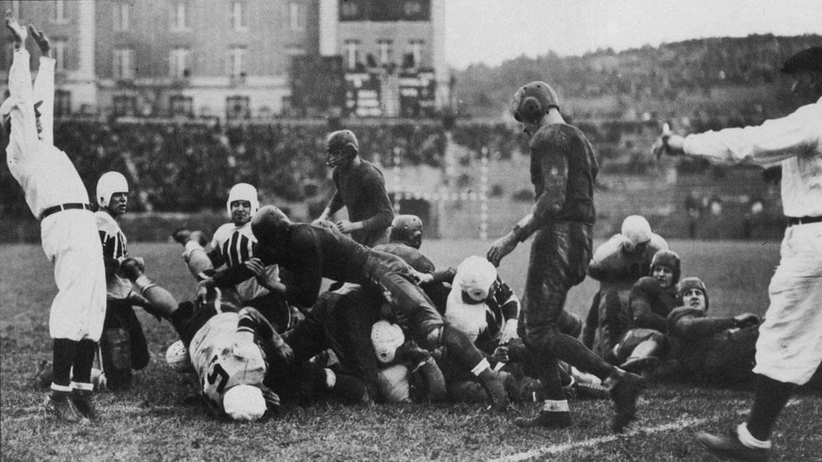 Bob Rowe plunges in for a touchdown vs. Syracuse