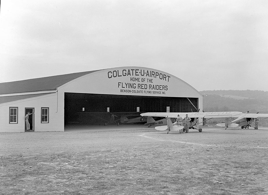 Colgate’s “Flying Red Raiders” airport in Bouckville, N.Y., 1943