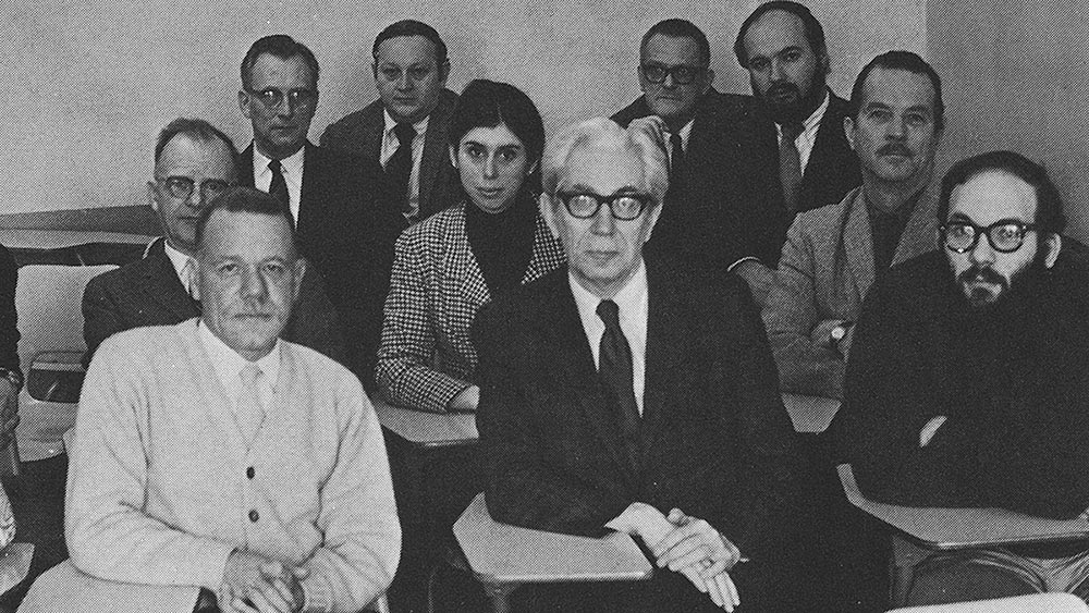English faculty members in 1970, only one of whom is female
