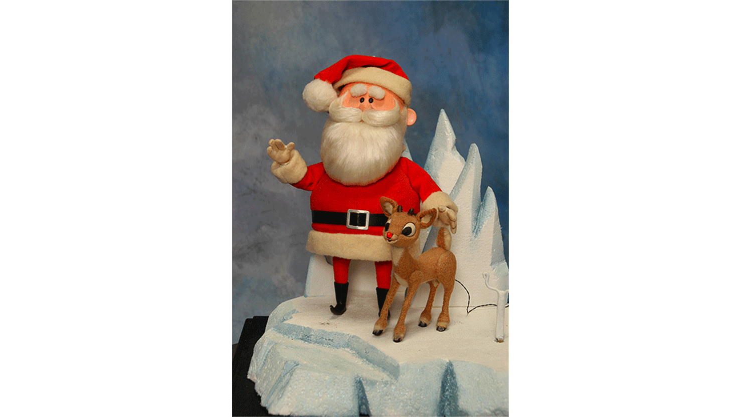 Santa and Rudolph from the "Rudolph the Red-Nosed Reindeer" TV special
