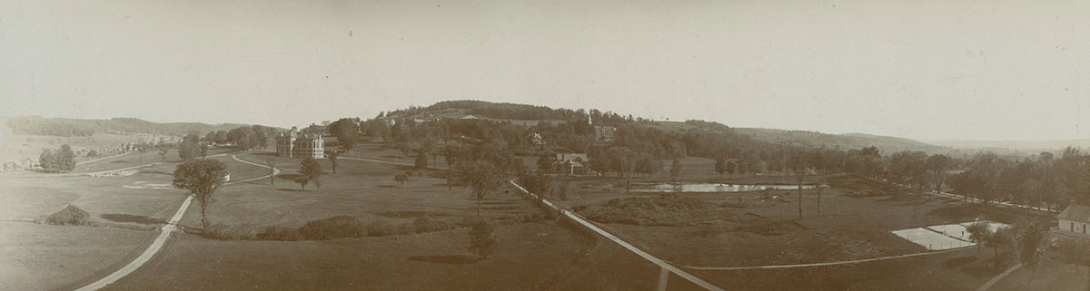Archival panoramic of the lower campus