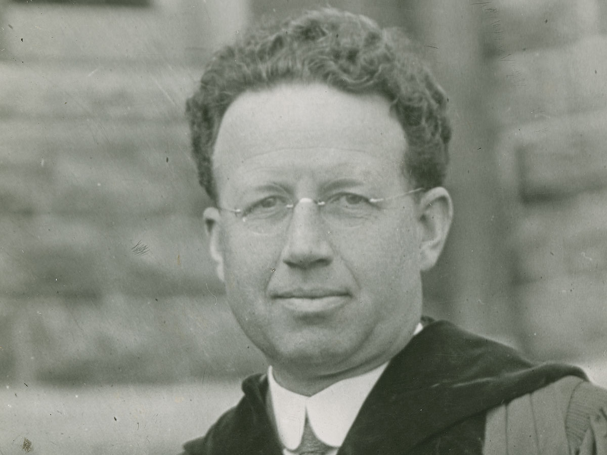 Harry Emerson Fosdick in academic robe